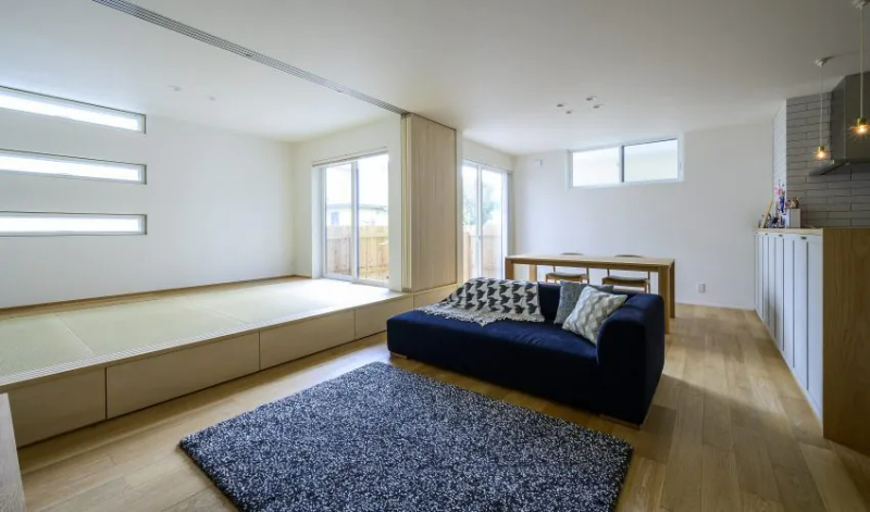 WHALE HOUSEの施工事例_横長リビング