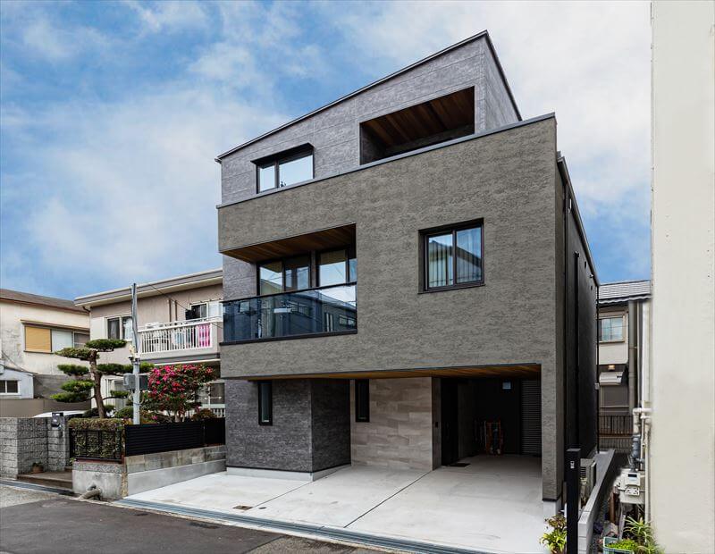 WHALE HOUSEの施工事例02_オーバーハング_SE構法